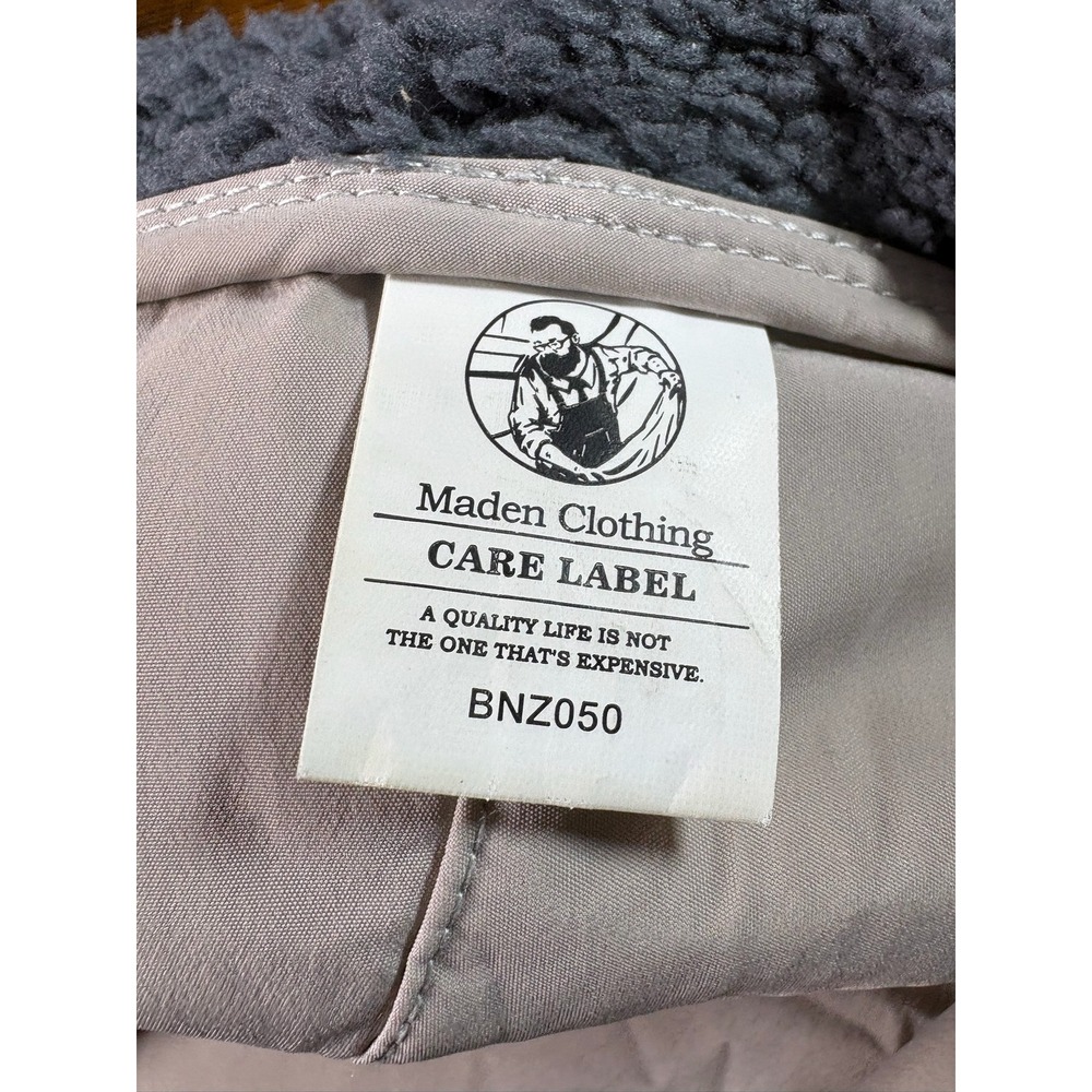 Maden Clothing‎ Winter Trapper Hat Ear Flap Beanie Tan Sherpa Lined Size 56 62CM - Picture 4 of 7